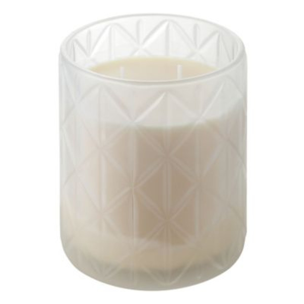 Red Shed Snow & Mistletoe Scented Color Glass Candle, 16 oz., White