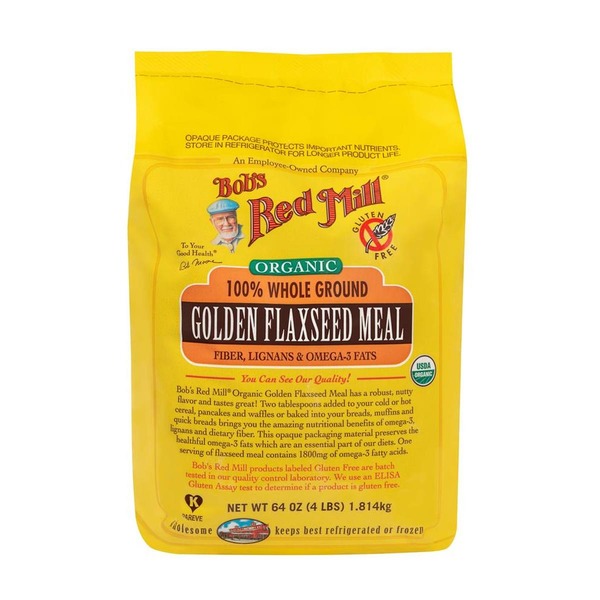 Bob's Red Mill Organic Whole Ground Golden Flaxseed Meal (64 oz) Instacart