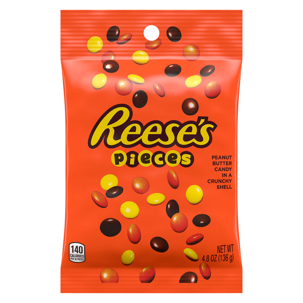 Reese's PIECES Peanut Butter in a Crunchy Shell, Candy Bag, 4.8 oz