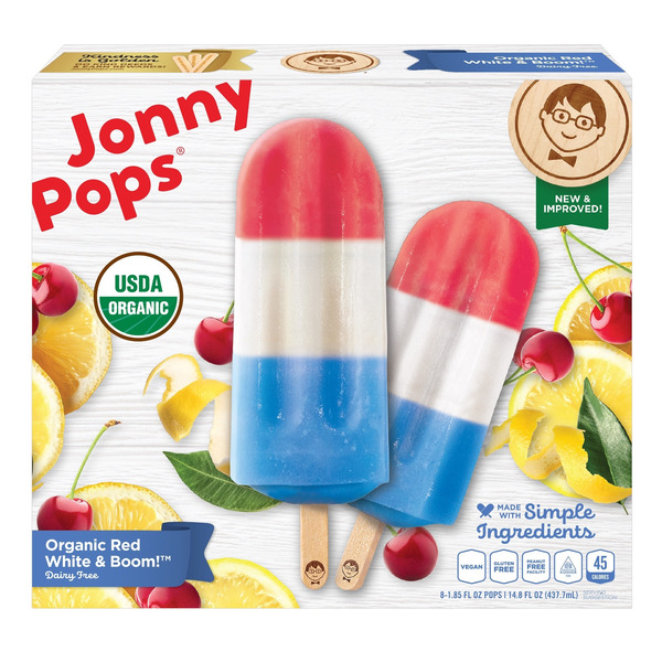 JonnyPops Organic Red White & Boom Frozen Pops