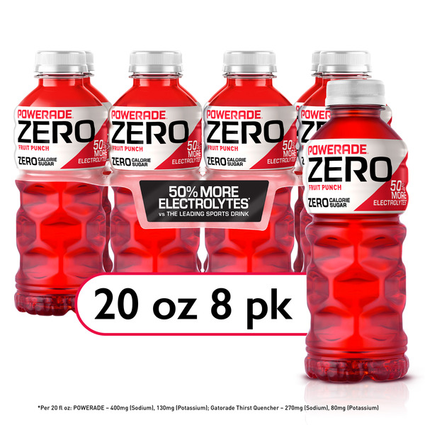 POWERADE Zero Fruit Punch Zero Sugar Sports Drink Bottles Same-Day