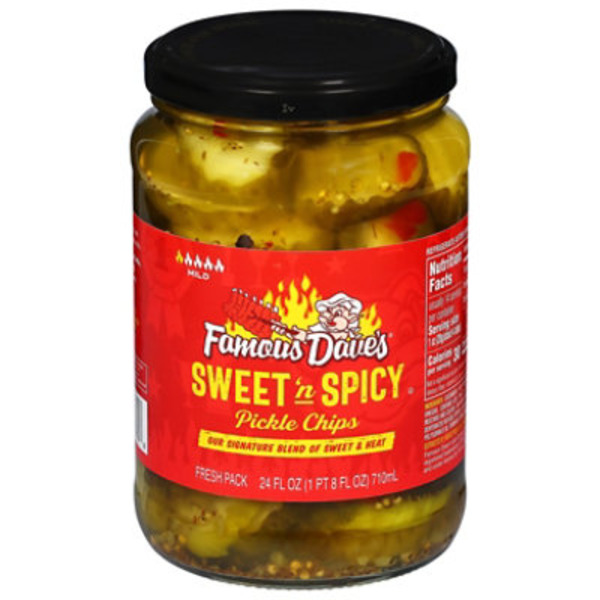 Famous Dave's Pickle Chips, Sweet 'n Spicy, Mild, Fresh Pack