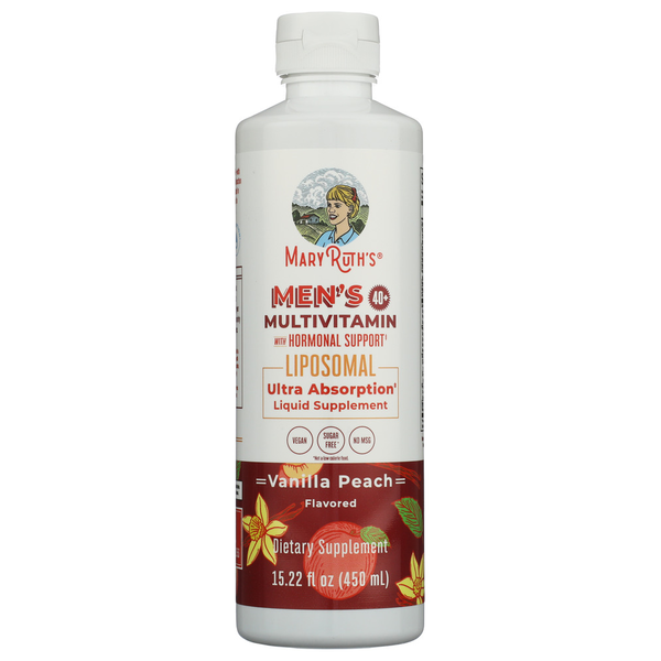 Maryruths Men's 40+ Multivitamin Liposomal, Vanilla Peach Same-Day