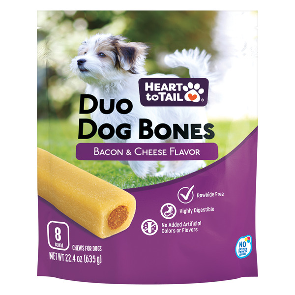 Heart to Tail Bacon and Cheese Duo Dog Bones