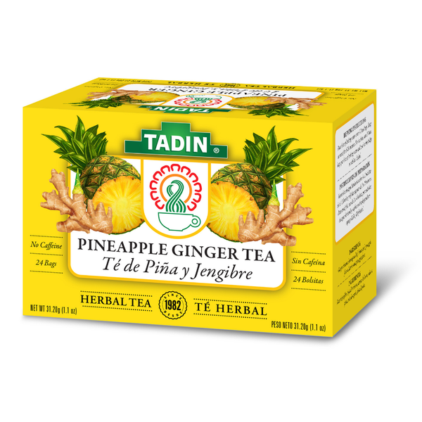 Tadin Pineapple Ginger Tea, Caffeine Free Herbal Tea
