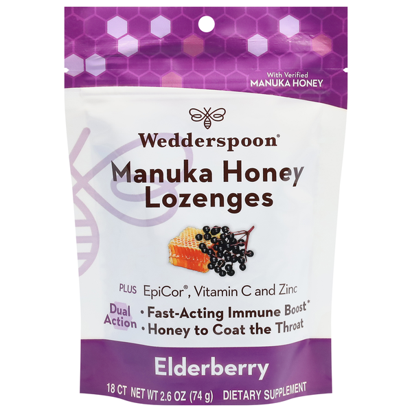 Wedderspoon Lozenges, Manuka Honey, Elderberry Same-Day Delivery