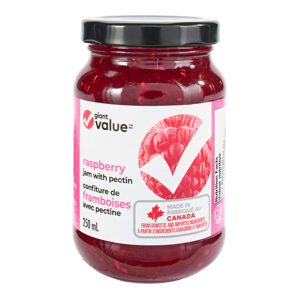 Giant Tiger Raspberry Giant Value Raspberry Jam, 250 ml Same-Day Delivery | Giant Tiger