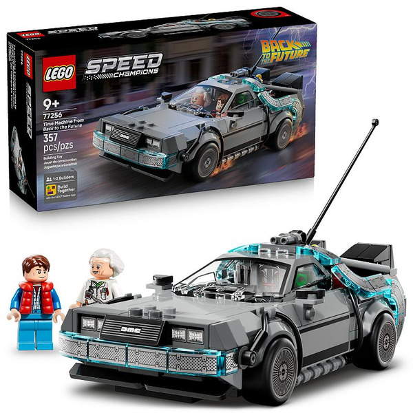LEGO Speed Champions Back to the Future Time Machine Building Set, 357 Pieces