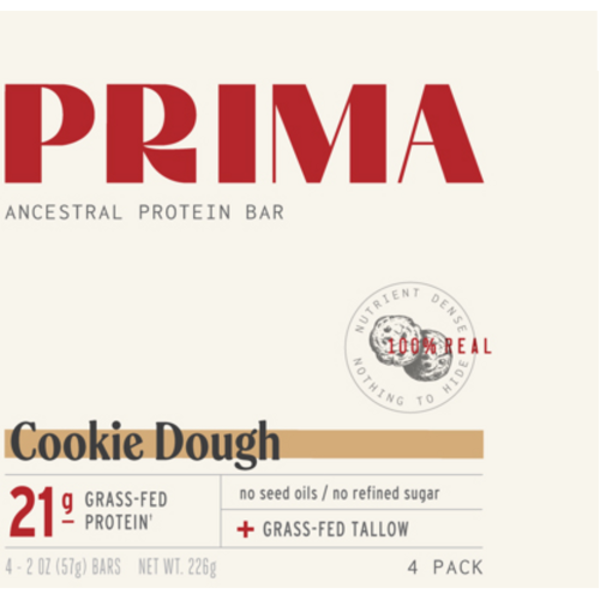 Prima Protein Cookie Dough Ancestral Protein Bars 4 Pack