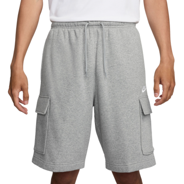 Nike Men's Club Fleece Cargo Shorts, M - Dark Grey Heather