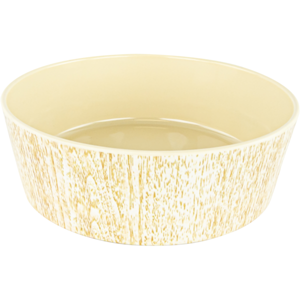 Play On Bamboo Melamine Faux Wood Dog Bowl