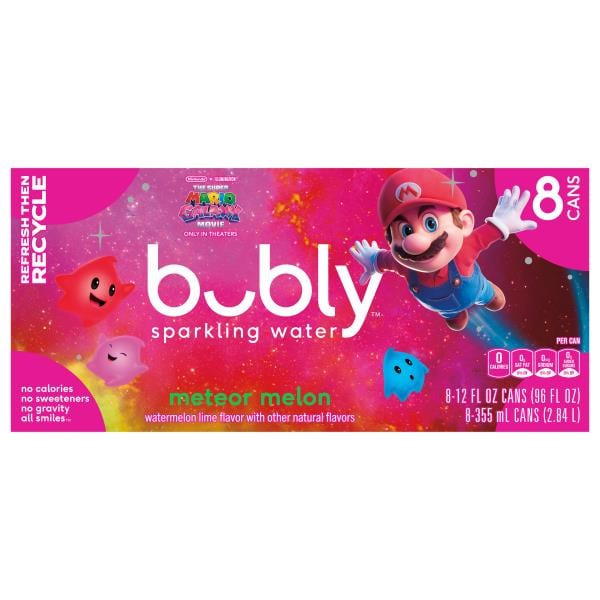 Publix bubly Sparkling Water, The Super Mario Galaxy Movie Meteor Melon ...