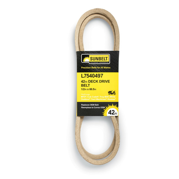 Sunbelt 1/2-in x 60.5-in Deck/Drive Belt, for 42-in Riding Lawn Mowers Replaces OEM Part Number 7540497, 9540497, 754-0497, 954-0498