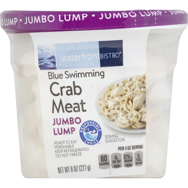 Waterfront Bistro Crab Meat, Blue Swimming, Jumbo Lump
