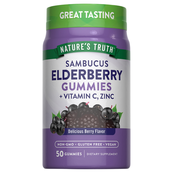 Nature's Truth Sambucus Black Elderberry with Vitamin C, Zinc