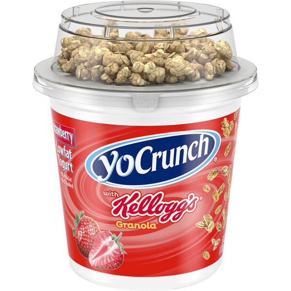 YoCrunch Strawberry Lowfat Yogurt with Kellogg's Granola (6 oz) Instacart