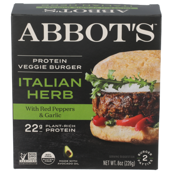 Abbot's Italian Herb Protein Veggie Burger 2 Count