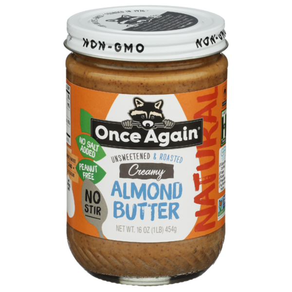 Once Again No Stir Unsweetened Creamy Almond Butter
