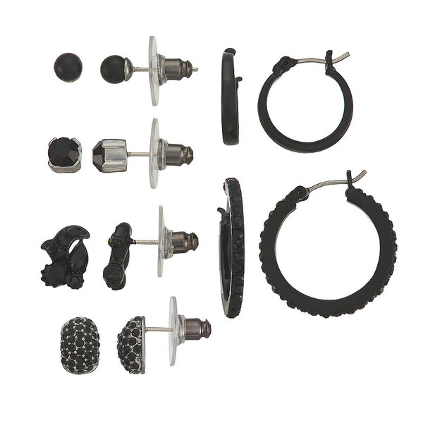 Simply Vera Vera Wang Simulated Crystal Stud & Hoop Earring Set