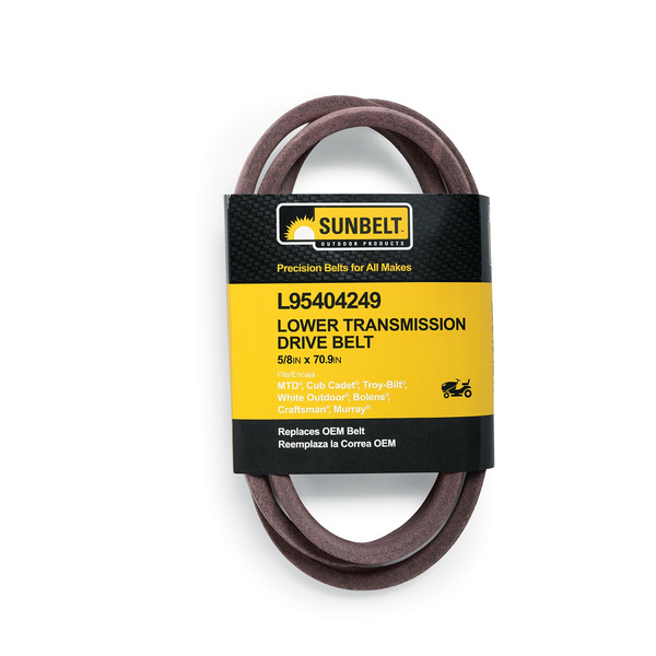 Sunbelt 5/8-in x 70.9-in Lower transmission drive belt Belt, for Riding Lawn Mowers Replaces OEM Part Number 75404249, 95404249, 75404249A, 95404249A,