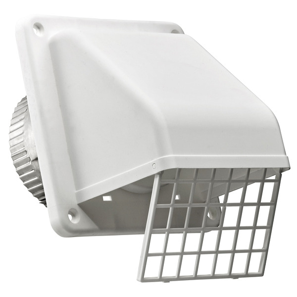 Lambro 4-in Dia Plastic Preferred with guard Dryer Vent Hood