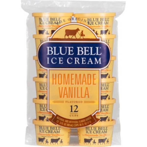 Blue Bell Homemade Vanilla Ice Cream Cups
