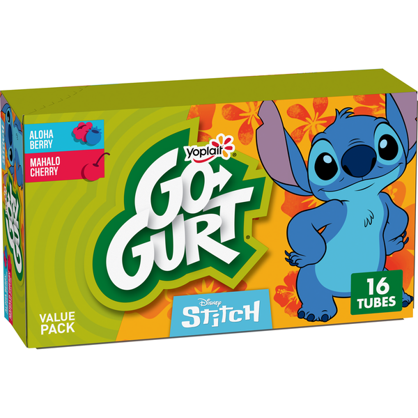 Go-Gurt Disney Stitch Kids Fat Free Yogurt Tubes Value Pack