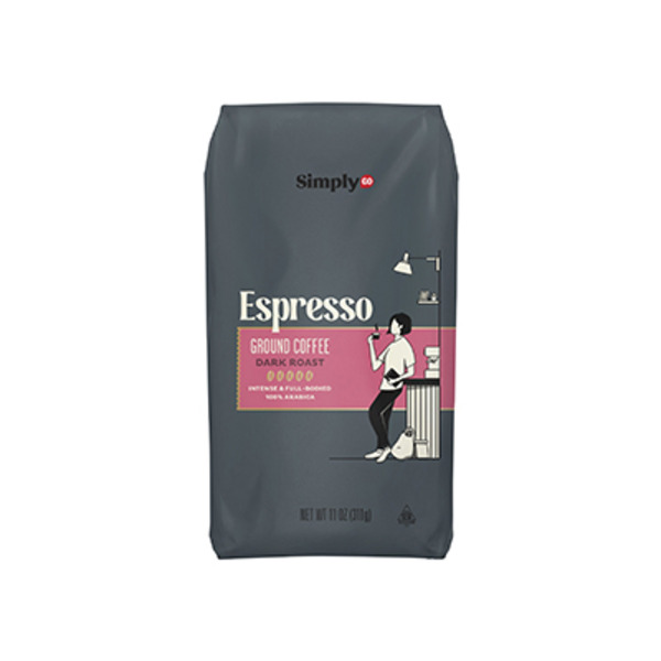 Simply Go Espresso Dark Roast Ground Coffee