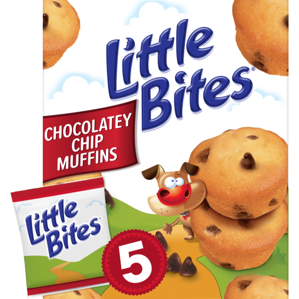Entenmann's Little Bites, 5 ct, Chocolatey Chip, Muffins, Made with Real, Muffins, 7.5 oz