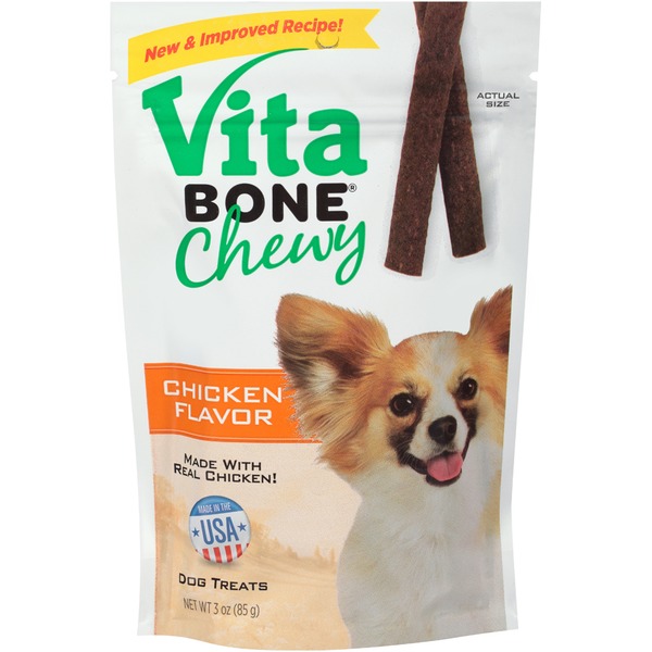 Vita Bone Chewy Chicken Flavor Dog Treats (3 oz) Instacart