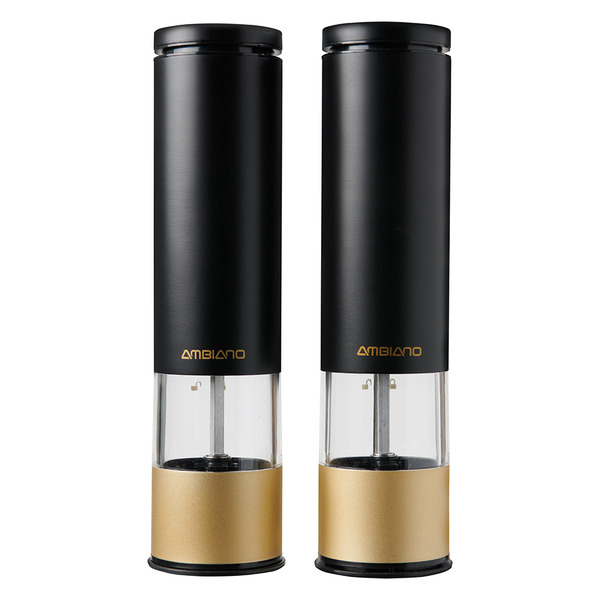 ALDI Ambiano Salt and Pepper Mill Set Black SameDay Delivery or