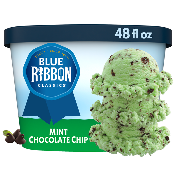 Blue Ribbon Classics Mint Chocolate Chip Frozen Dessert, 48 fl oz