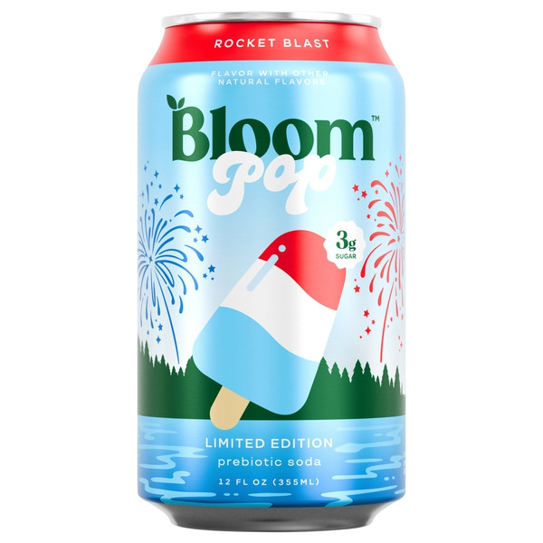 Bloom Pop Rocket Blast, Prebiotic Soda, Can Same-Day Delivery or