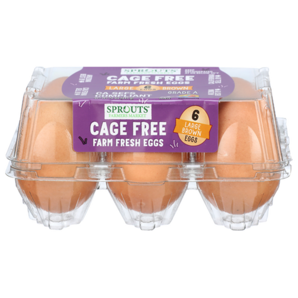 Sprouts Large Grade A Brown Cage Free Eggs Same-Day Delivery or