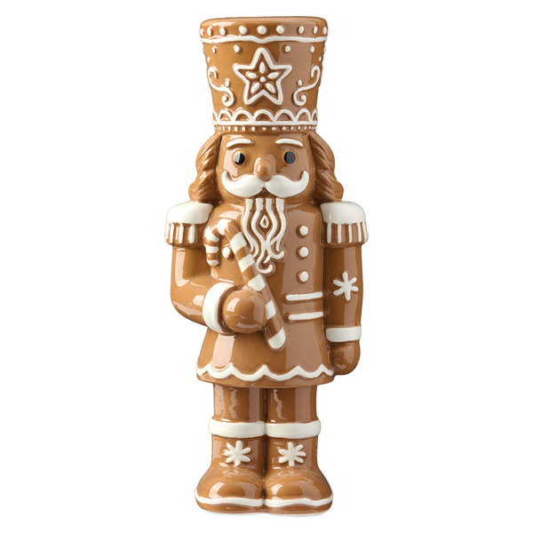 イマン　マリカ　アミナクリスマスベアバスケット　コラージュ Merry Moments Ceramic Gingerbread Nutcracker with Candy Cane Same