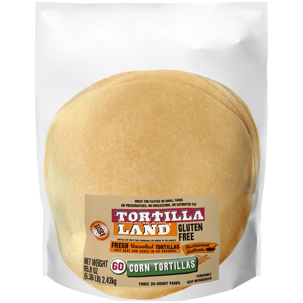 TortillaLand TortillaLand® GlutenFree Corn Tortillas, Medium, 60 Count
