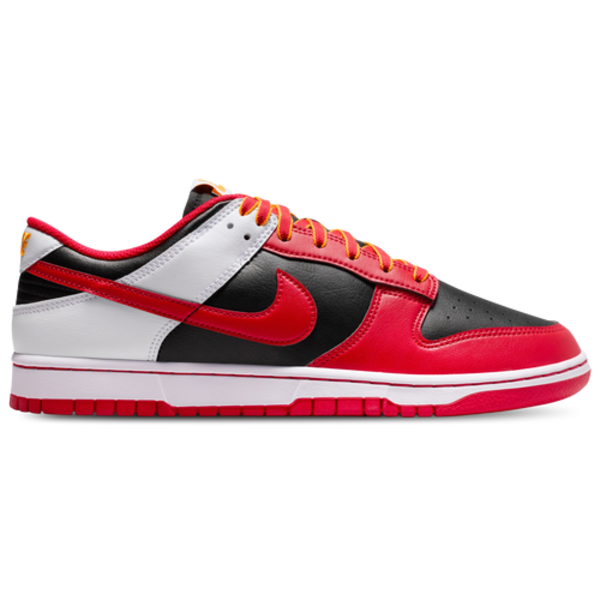 Nike Men's Dunk Low Retro Casual Shoes, Size 9 - Black/White/University Gold/University Red