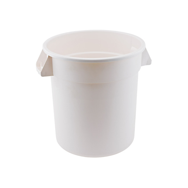 Heavy-Duty Round Trash Can - White, 10 Gallon, 18.31" x 15.75" x 17.32" - 1 Ct.