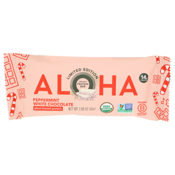 Aloha Protein Bar, Organic, Peppermint White Chocolate Same-Day