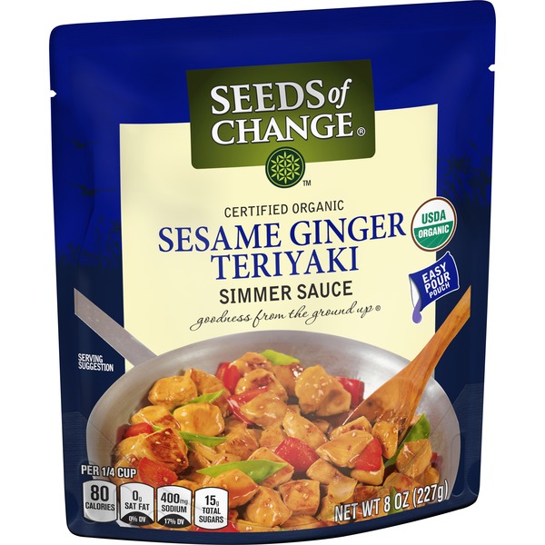 SEEDS OF CHANGE Certified Organic Simmer Sauce Sesame Ginger