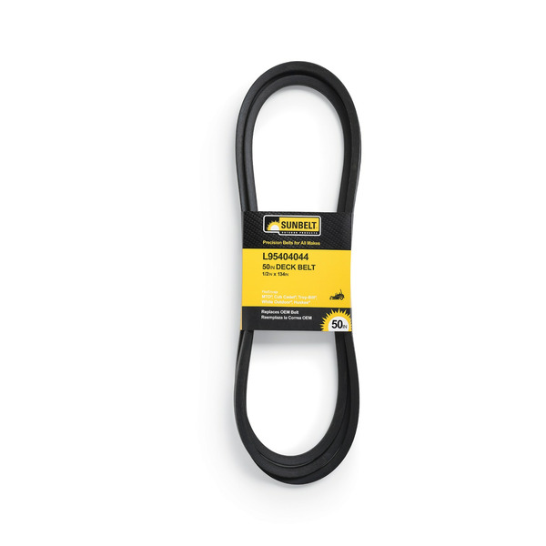 Sunbelt 1/2-in x 134-in Deck Belt, for 50-in Zero-turn mowers Replaces OEM Part Number 75404044, 95404044, 75404044A, 95404044A,