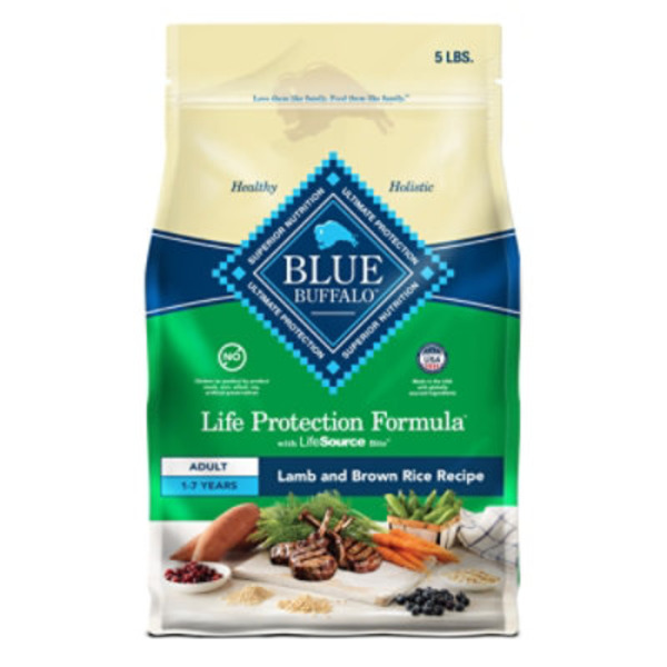 Blue Buffalo Life Protection Formula Natural Adult Dry Dog Food, Lamb and Brown Rice