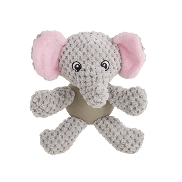 Joyhound Ball Belly Plush Elephant Dog Toy - Grey