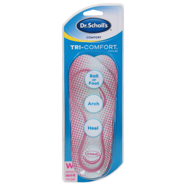 Walgreens Scholl's Insoles, Comfort, Women's, Size 6-10 Same