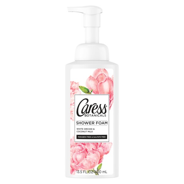 Caress Shower Foam Body Wash White Orchid And Coconut Oil (13.5 oz