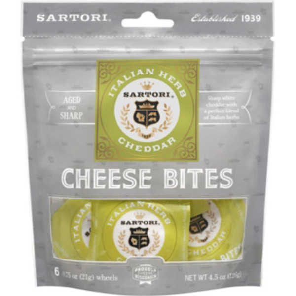 Sartori Cheese Bites, Italian Herb Cheddar