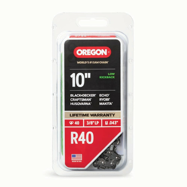 Oregon R40 40 Link Replacement Chainsaw Chain For 10-in , 0.043-in Gauge , 3/8-in Pitch