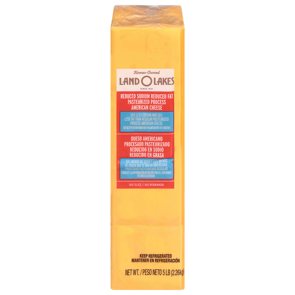 Land O Lakes American Cheese, Reduced Fat, Reduced Sodium, Yellow, Slices