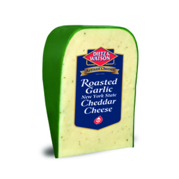 Dietz & Watson Cheddar Cheese, Roasted Garlic, NY State Same-Day