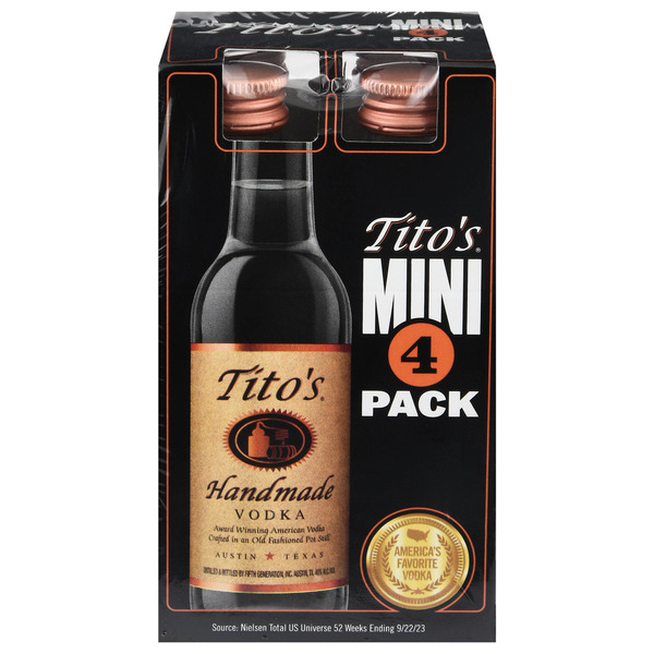 Tito's Handmade Vodka Mini 4 Pack Same-Day Delivery or Pickup